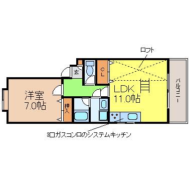地下鉄鶴舞線 大須観音駅 徒歩3分 4階建 築29年の間取り写真