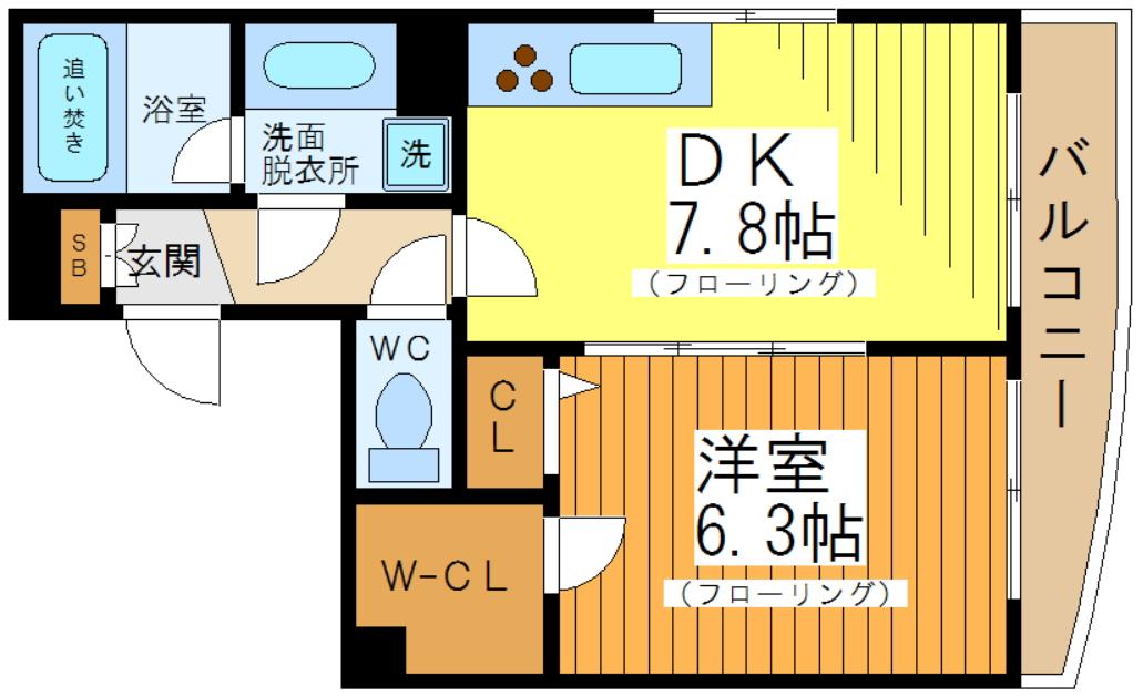 東急世田谷線 下高井戸駅 徒歩3分 5階建 築26年の間取り写真
