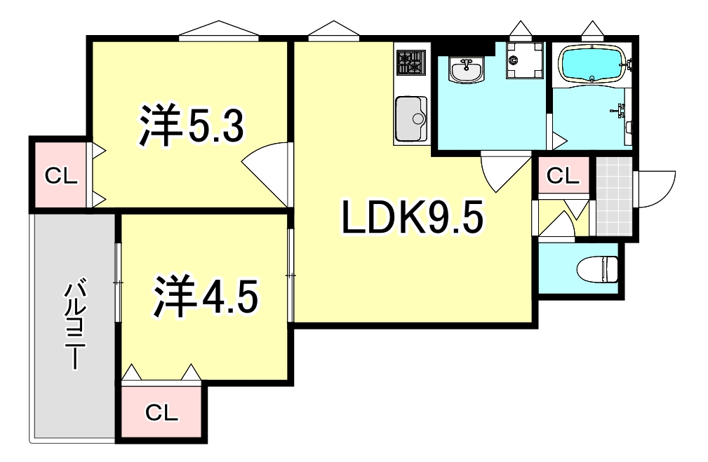 クリエオーレ東園田町Iの間取り写真