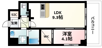 S-RESIDENCE江坂focalの間取り写真