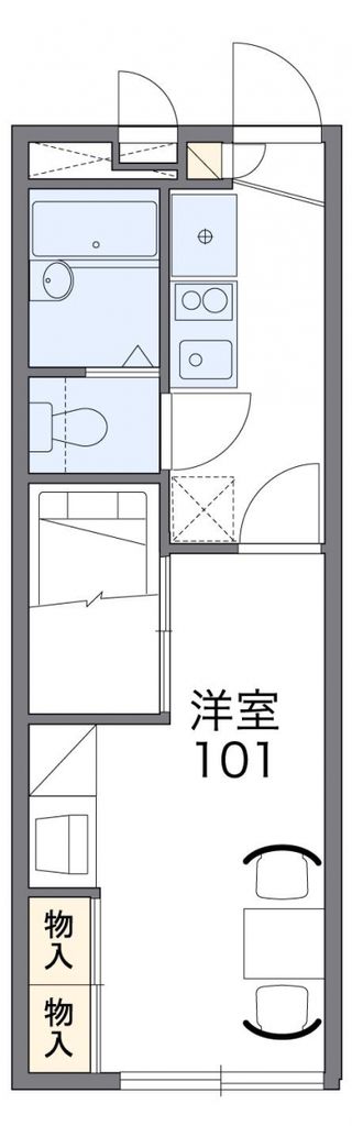 京成松戸線 松戸新田駅 徒歩4分 2階建 築22年の間取り写真