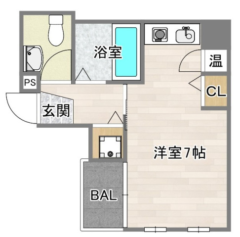 阪堺電気軌道上町線 松虫駅 徒歩3分 10階建 築24年の間取り写真