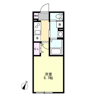 小田急江ノ島線 鵠沼海岸駅 徒歩8分 2階建 築2年の間取り写真