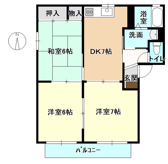 エバグリーンの間取り