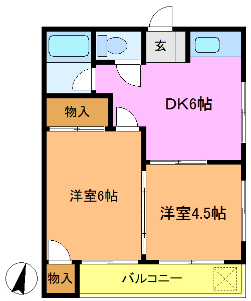 墨田区向島のマンションの間取り