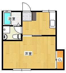 郡山市堤下町のアパートの間取り