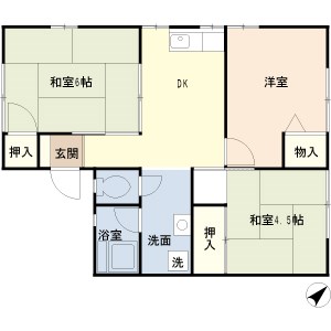 シティーハイムシンドウの間取り