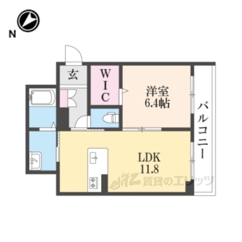 彦根市稲枝町のマンションの間取り