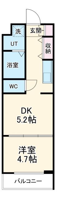 京都市右京区西京極橋詰町のマンションの間取り