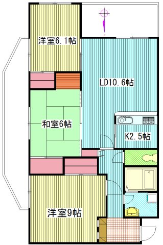 レイクパレス北柏の間取り