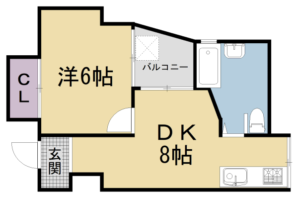 【京都市左京区石原町のマンションの間取り】