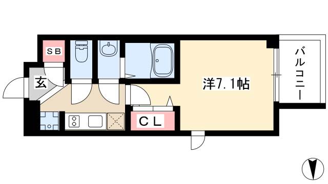 エステムコート名古屋栄プレシャスの間取り