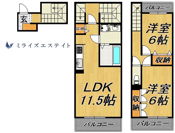 【フォレストメゾン覚王山南の間取り】