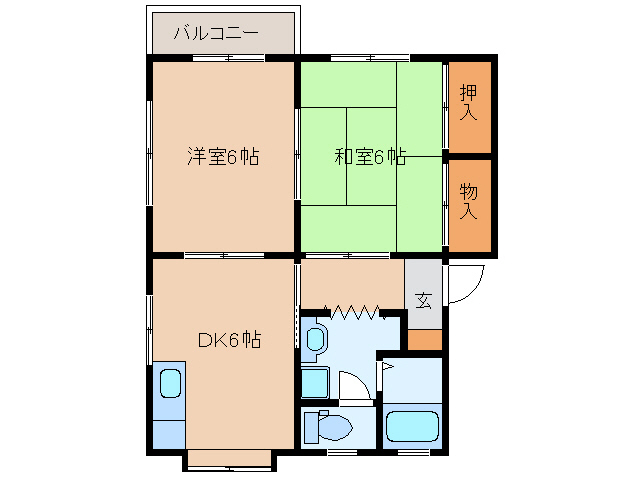 メゾン松ケ枝Ａ・Ｂの間取り