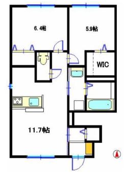 マーブルA棟の間取り