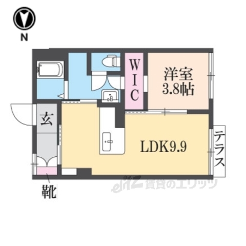 【京都市伏見区大和町のアパートの間取り】