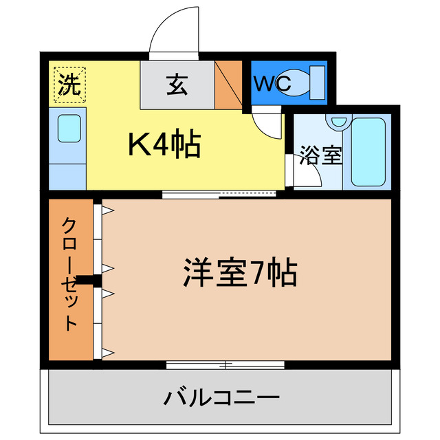 徳島市沖浜町のマンションの間取り