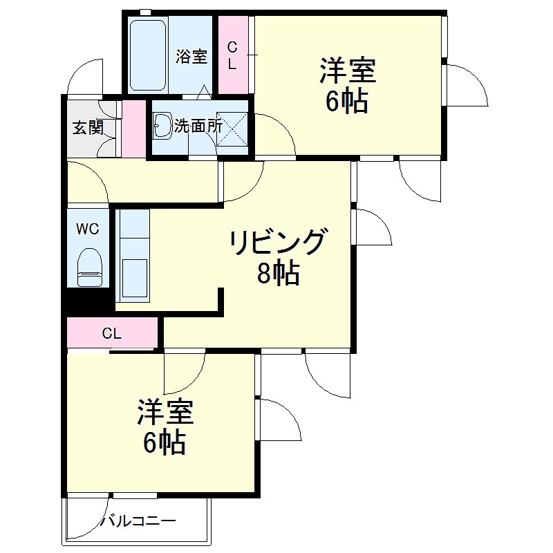 上島コモンコートＤ棟の間取り