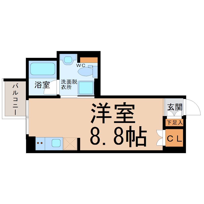 名古屋市熱田区新尾頭のマンションの間取り