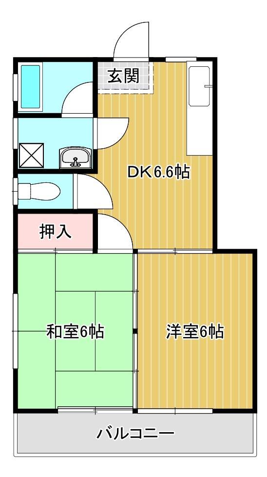 コーポ花水木１号館の間取り