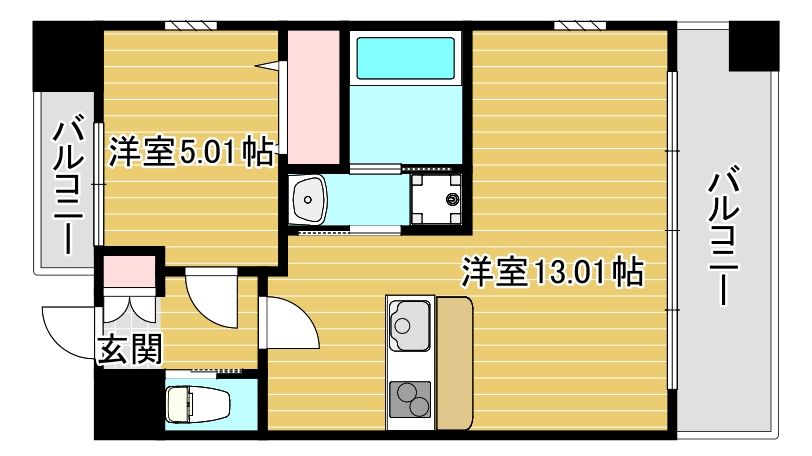 プレジオ難波EUROの間取り