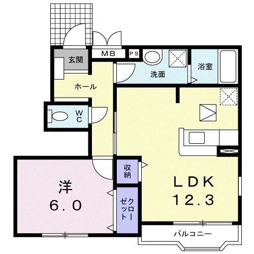 エスポワ－ル　II号館の間取り