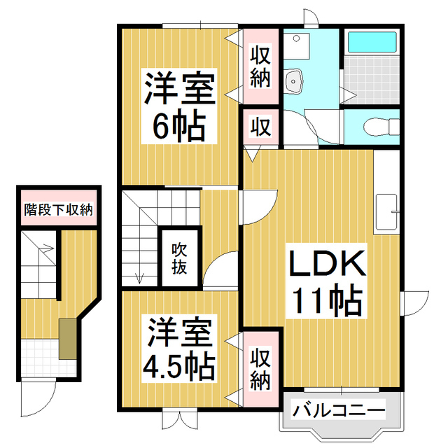 北安曇郡松川村のアパートの間取り