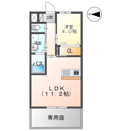 鹿児島市中山町のアパートの間取り