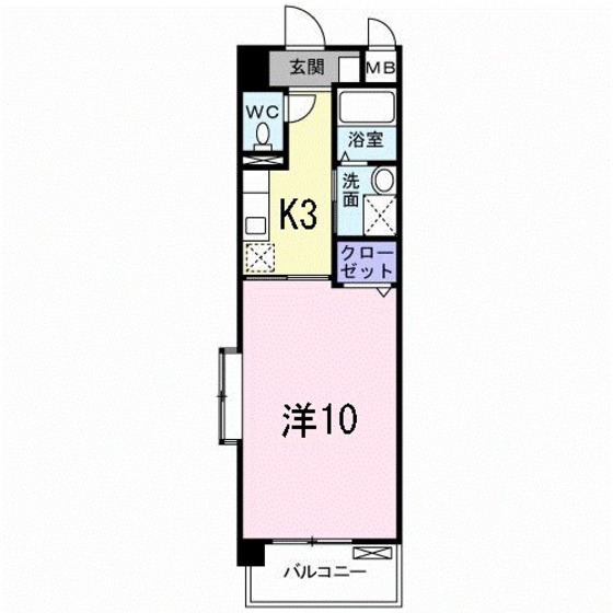 安芸郡海田町寺迫のマンションの間取り