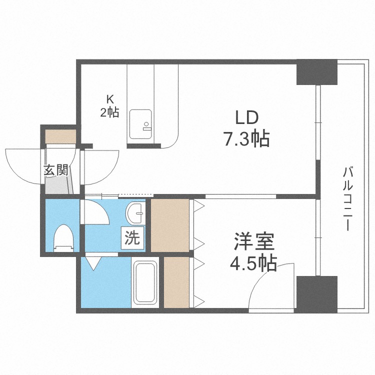 アーク菊水４３の間取り