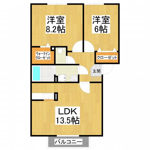 堺市中区深井水池町のアパートの間取り