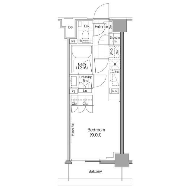 新宿区新宿のマンションの間取り