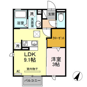 フルール常盤の間取り