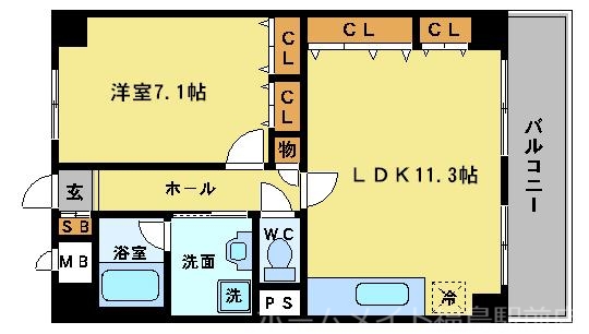 ブランカ福西の間取り