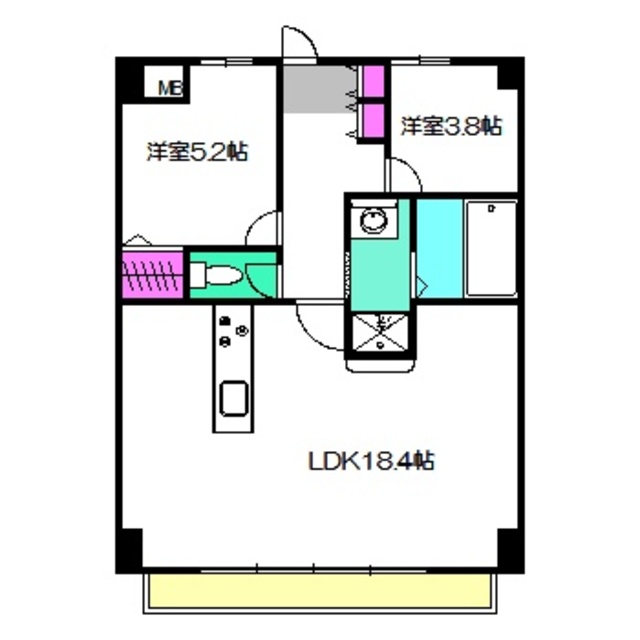 朝日プラザ浅香山の間取り