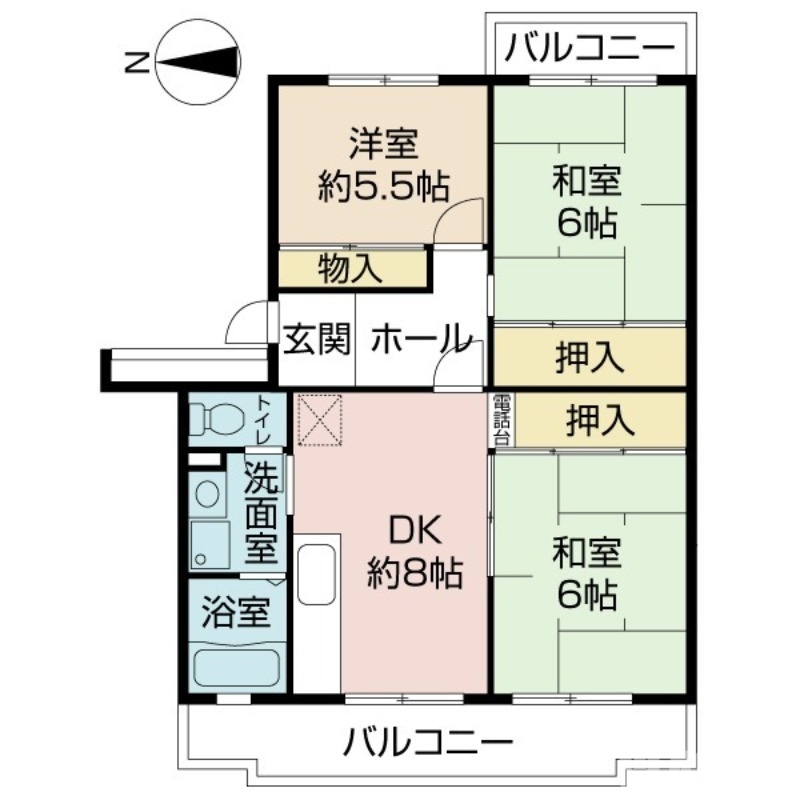 パストラル菅原IIの間取り