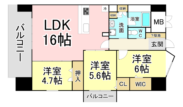 グランヒルズ下曽根の間取り