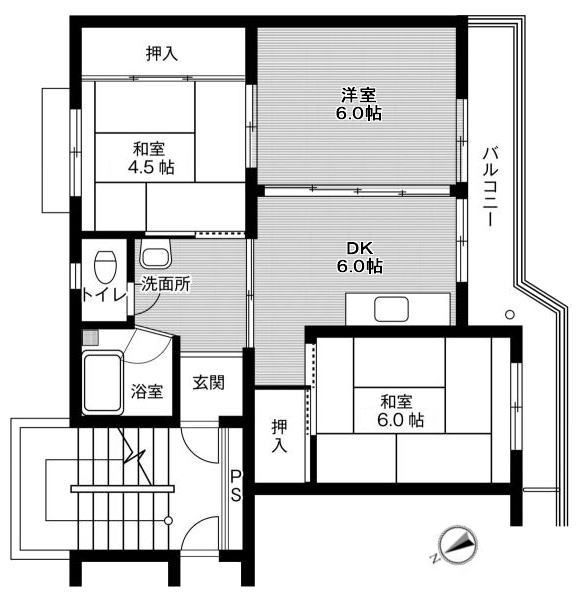 ビレッジハウス豊丘2号棟の間取り