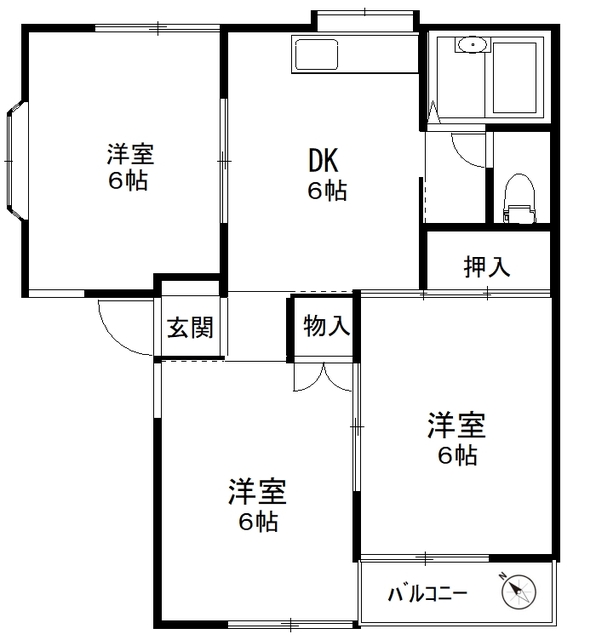 シャンボール吉野Iの間取り