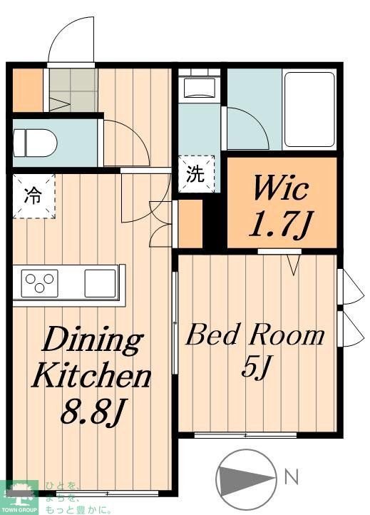 北区滝野川のマンションの間取り