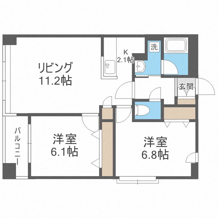 ノヴァ南円山の間取り