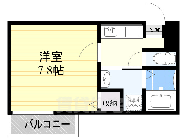 京都市南区戒光寺町のマンションの間取り