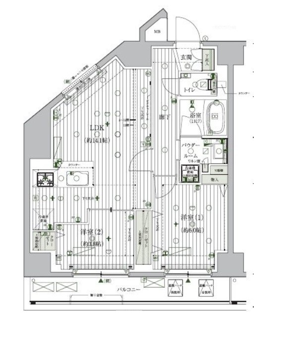 【足立区柳原のマンションの間取り】