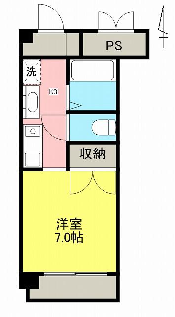 高松市田村町のマンションの間取り