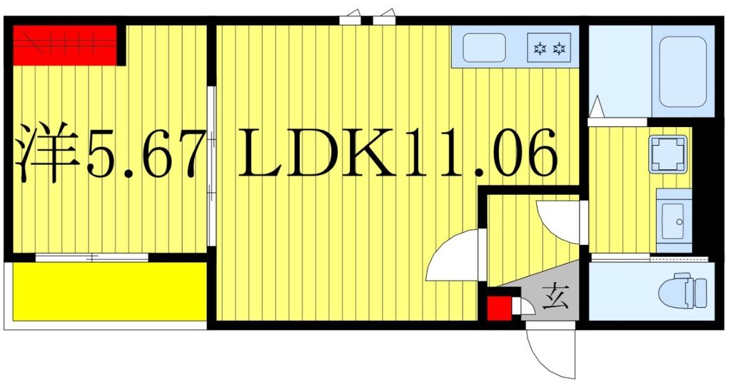 柏市あけぼののアパートの間取り