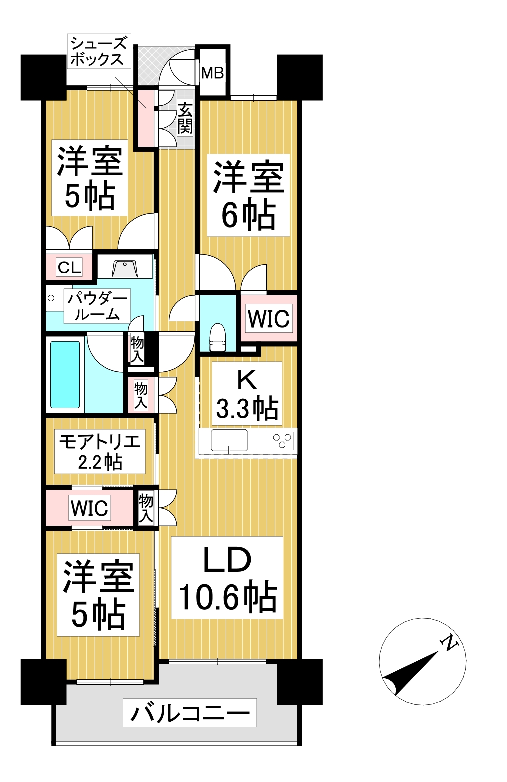 MJR千早ミッドスクエアの間取り