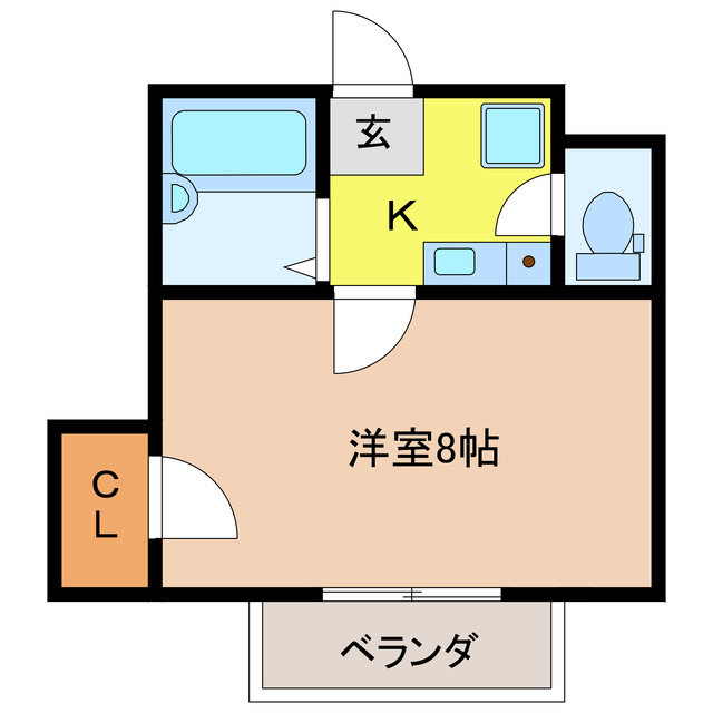 岐阜市宇佐のマンションの間取り