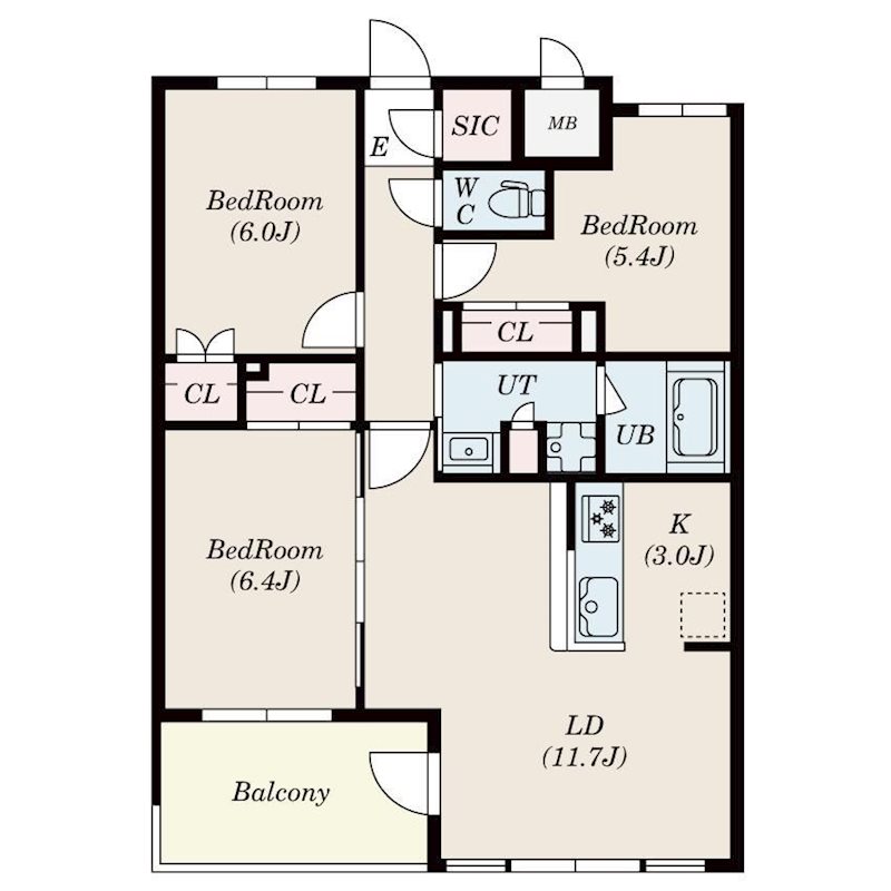 S-RESIDENCE伊都Attirantの間取り