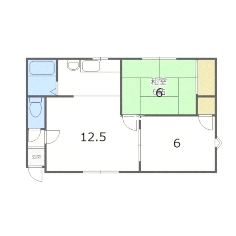 札幌市手稲区星置南のアパートの間取り