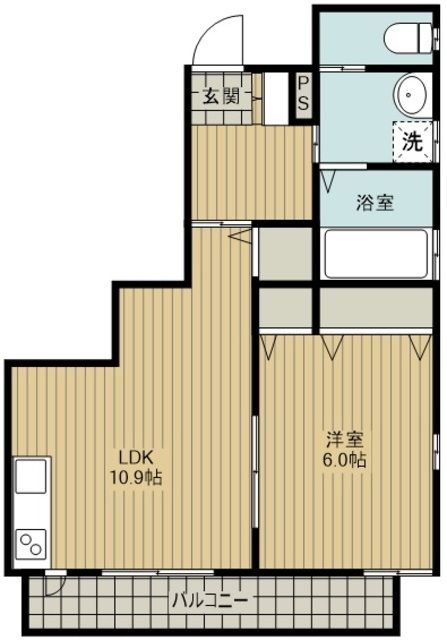 東久留米市学園町のマンションの間取り